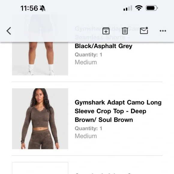 Gymshark Adapt Camo Long Sleeve Crop Top - Picture 9 of 9